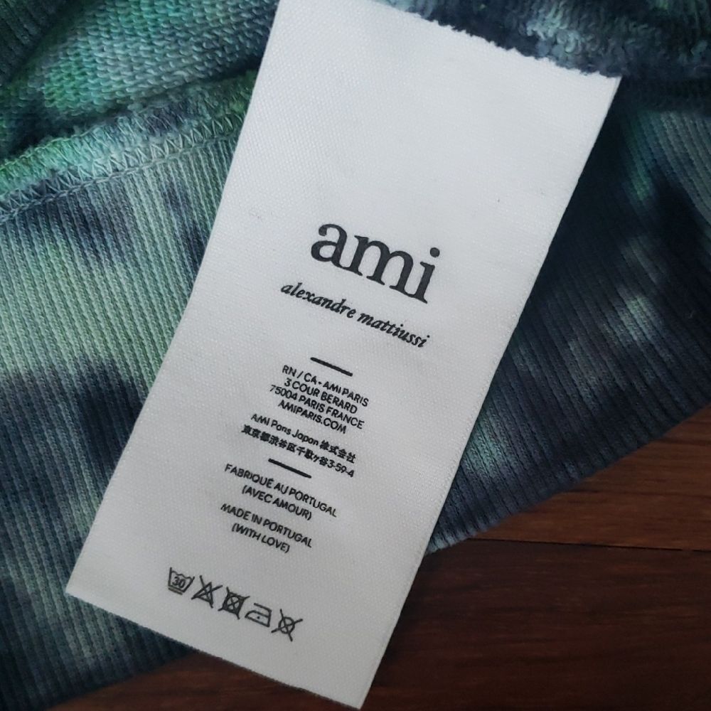 Ami Alexandre Mattiussi Ami Paris Green Tie Dye Edgy Casual Streetwear Small - Picture 5 of 10